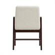 Stella Modern Wood Velvet Armchair in Cream - Set of 4