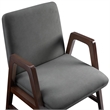 Stella Modern Wood Velvet Armchair in Graphite - Set of 4