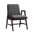 Stella Modern Wood Velvet Armchair in Graphite - Set of 4