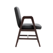 Stella Modern Wood Velvet Armchair in Graphite - Set of 4