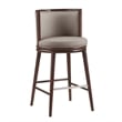 Evalyn Modern Wood Upholstered Barstool in Taupe