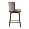 Evalyn Modern Wood Upholstered Barstool in Taupe