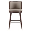 Evalyn Modern Wood Upholstered Barstool in Taupe
