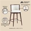 Evalyn Modern Wood Upholstered Barstool in White