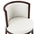 Evalyn Modern Wood Upholstered Barstool in White