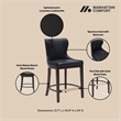 Blair Modern Wood Upholstered Counter Stool in Black