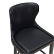 Blair Modern Wood Upholstered Counter Stool in Black