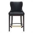 Blair Modern Wood Upholstered Counter Stool in Black