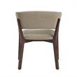 Blake Modern Wood Faux Mohair Armchair in Linen - Set of 4