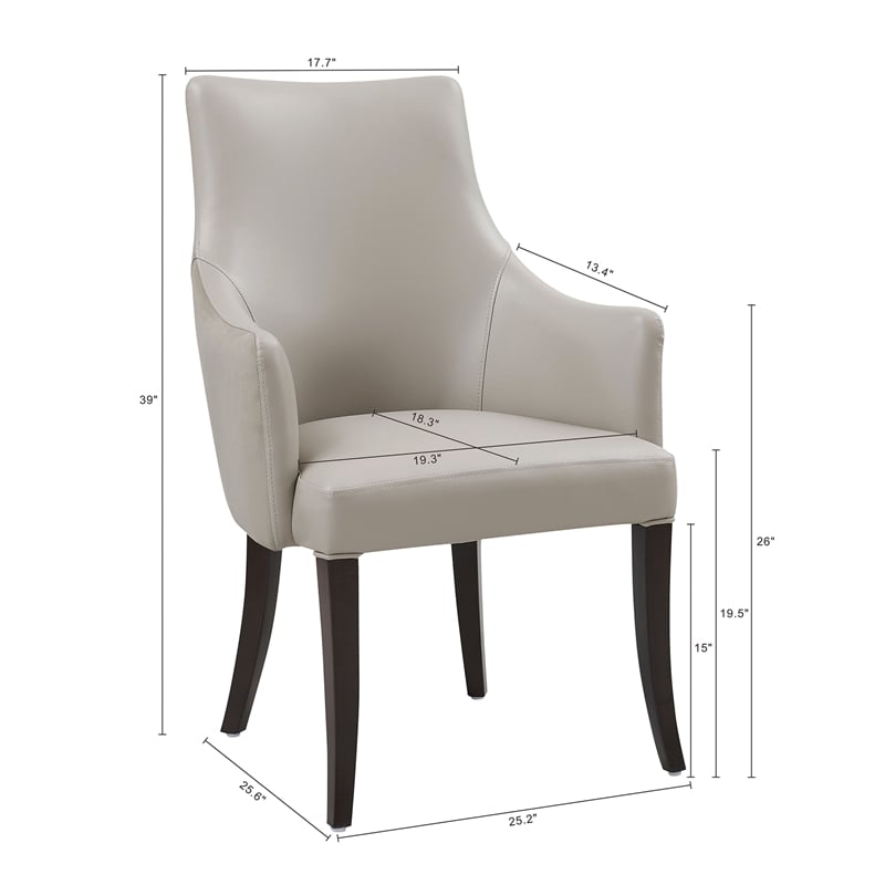 Connie Modern 6-Piece Dining Chair Set in Light Gray