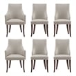Connie Modern 6-Piece Dining Chair Set in Light Gray