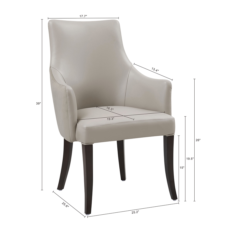 Connie Modern 8-Piece Dining Chair Set in Light Gray