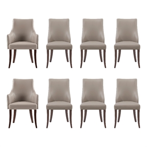 Connie Modern 8-Piece Dining Chair Set in Taupe