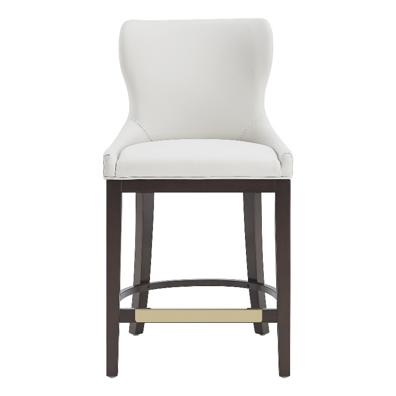 Blair Modern Wood Upholstered Counter Stool in White
