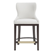 Blair Modern Wood Upholstered Counter Stool in White