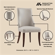 Connie Modern Wood Vegan Leather and Velvet Dining Chair in Gray - Set of 2