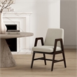 Stella Modern Wood Velvet Armchair in Cream