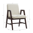 Stella Modern Wood Velvet Armchair in Cream