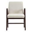 Stella Modern Wood Velvet Armchair in Cream