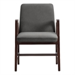 Stella Modern Wood Velvet Armchair in Graphite
