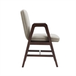 Stella Modern Wood Velvet Armchair in Champagne