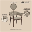Blake Modern Wood Faux Mohair Armchair in Linen