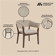 Blake Modern Wood Faux Mohair Armchair in Natural