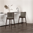 Evalyn Modern Wood Upholstered Barstool in Dove - Set of 2