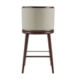 Evalyn Modern Wood Upholstered Barstool in Stone - Set of 2