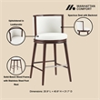 Evalyn Modern Wood Upholstered Barstool in White - Set of 2