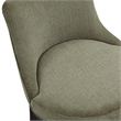 Lucia Modern Wood Upholstered Chenille Barstool in Leaf Green - Set of 2