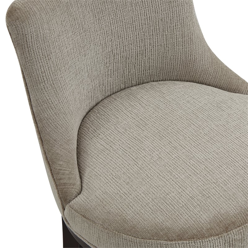 Lucia Modern Wood Upholstered Chenille Barstool in Taupe - Set of 2