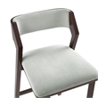 Patricia Modern Wood Upholstered Barstool in White Glacier - Set of 2