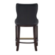 Blair Modern Wood Upholstered Counter Stool in Black - Set of 2