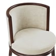 Evalyn Modern Wood Upholstered Counter Stool in Cream - Set of 2