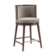 Evalyn Modern Wood Upholstered Counter Stool in Cream - Set of 2