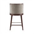 Evalyn Modern Wood Upholstered Counter Stool in Cream - Set of 2