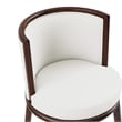 Evalyn Modern Wood Upholstered Counter Stool in White - Set of 2