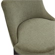 Lucia Modern Wood Chenille Counter Stool in Leaf Green - Set of 2