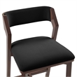 Patricia Modern Wood Upholstered Counter Stool in Black - Set of 2