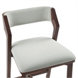 Patricia Modern Wood Upholstered Counter Stool in White Glacier - Set of 2