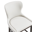 Blair Modern Wood Upholstered Barstool in White - Set of 3