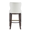 Blair Modern Wood Upholstered Barstool in White - Set of 3
