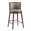 Evalyn Modern Wood Upholstered Barstool in Taupe - Set of 3