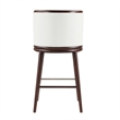 Evalyn Modern Wood Upholstered Barstool in White - Set of 3