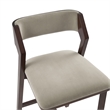 Patricia Modern Wood Upholstered Barstool in Linen - Set of 3