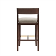 Patricia Modern Wood Upholstered Barstool in Linen - Set of 3