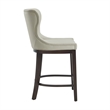 Blair Modern Wood Upholstered Counter Stool in Stone - Set of 3