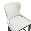 Blair Modern Wood Upholstered Counter Stool in White - Set of 3