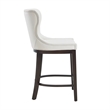 Blair Modern Wood Upholstered Counter Stool in White - Set of 3